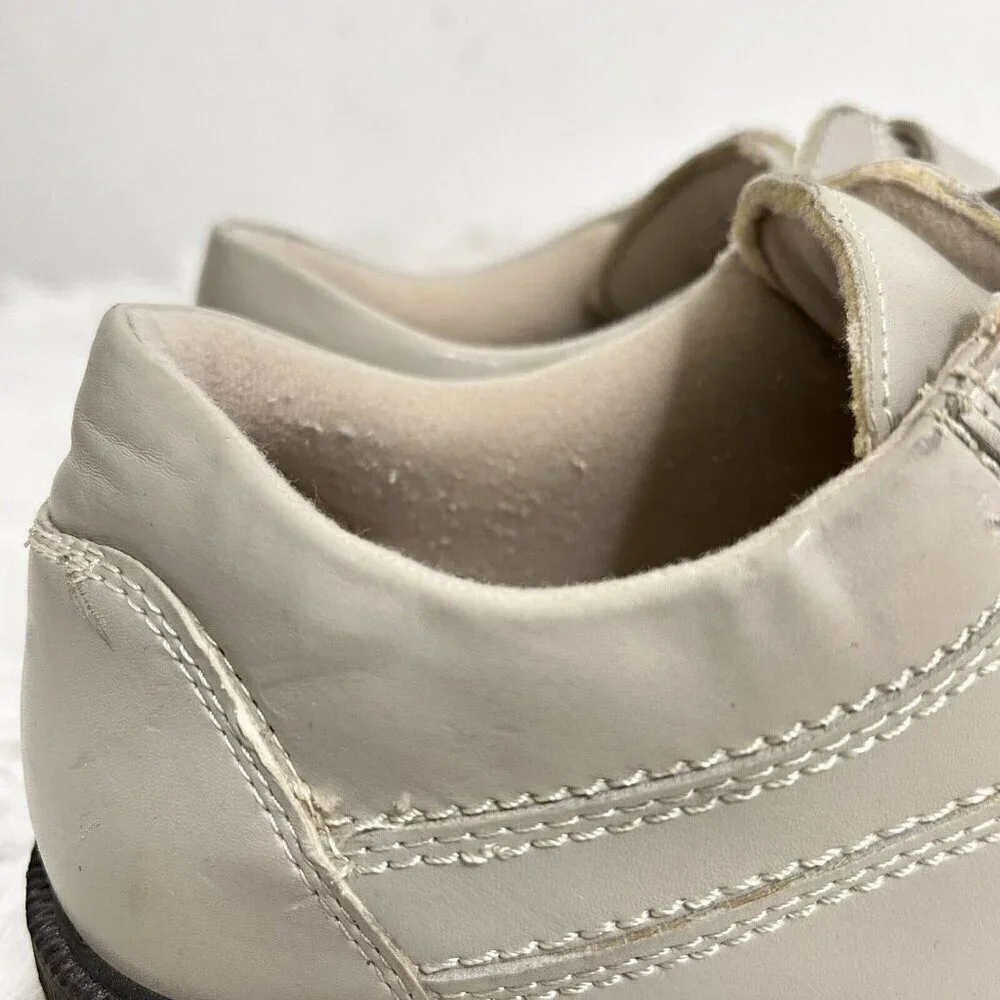 DR SCHOLLS 478-2G Mens Oxfords Beige/Tan Leather Orthopedic Shoes‎ Size 11D